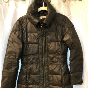 Long black winter jacket